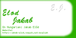 elod jakab business card