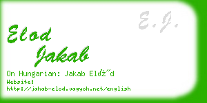 elod jakab business card